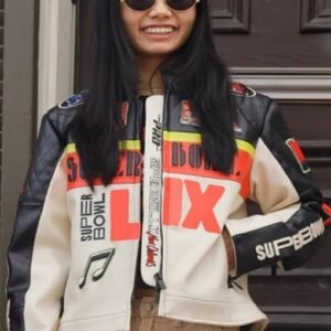NFL Super Bowl 59 Women’s Pinnacle Moto Leather Jacket