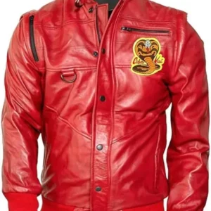 Johnny Lawrence Cobra Kai Red Leather Jacket