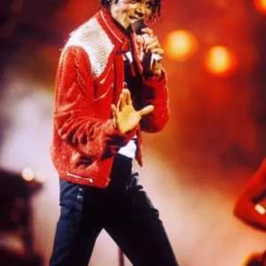 Michael Jackson Victory Tour Beat it Red Lame Jacket