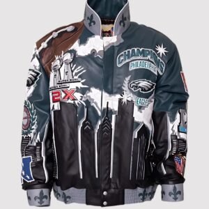 NFL 2025 Super Bowl Champions Philadelphia Eagles Leather Jacket