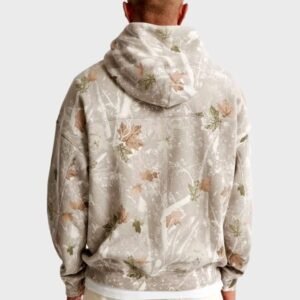 White Camo Abercrombie Essential Popover Hoodie