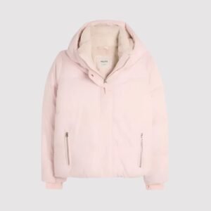 Hollister Pink Puffer Hooded Jacket