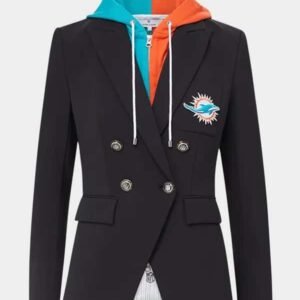Miami Dolphins Veronica Beard Black Dickey Jacket