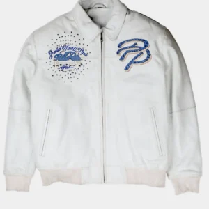 Pelle Pelle Greatest Of All Time White Real Leather Jacket