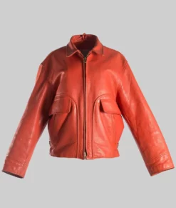 Juice WRLD Orange Leather Jacket