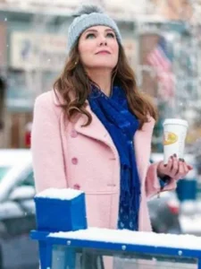 Lauren-Graham-Pink-Wool-Coat