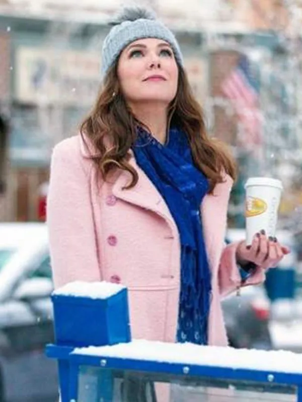 Lauren-Graham-Pink-Wool-Coat