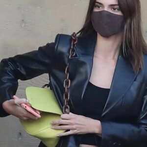 Kendall Jenner Black Leather Blazer