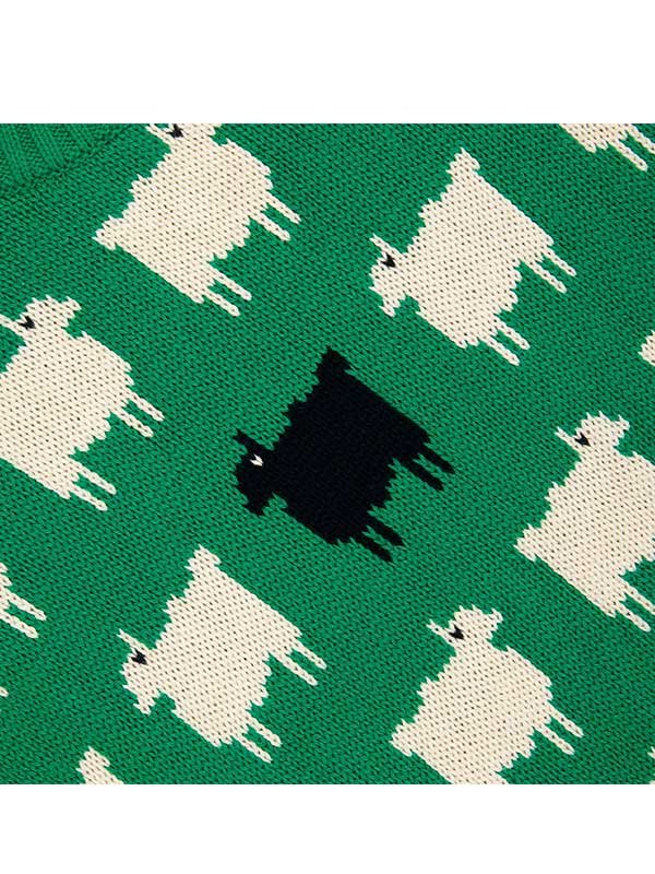 lady-diana-green-and-white-sheep-knitted-sweater