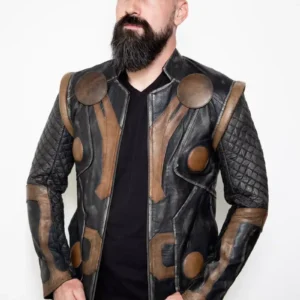 Men’s Vintage Viking Thor Leather Moto Jacket