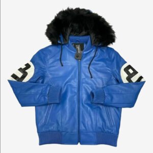 8 Ball Leather Hooded Jacket