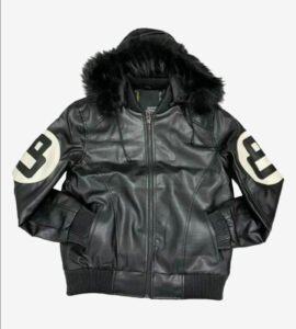 David-Puddy-8-Ball-Black-Leather-Bomber-Jacket