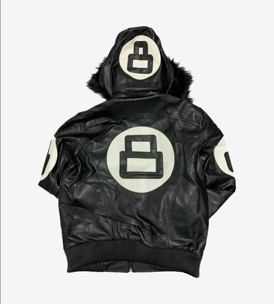 David-Puddy-8-Ball-Black-Leather-Bomber-Jacket-back