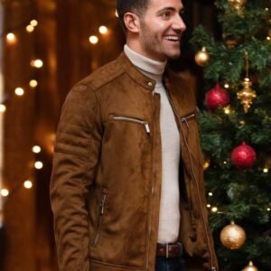 12 Dates Of Christmas Garrett Marcantel jacket inspired by the character's stylish movie look.