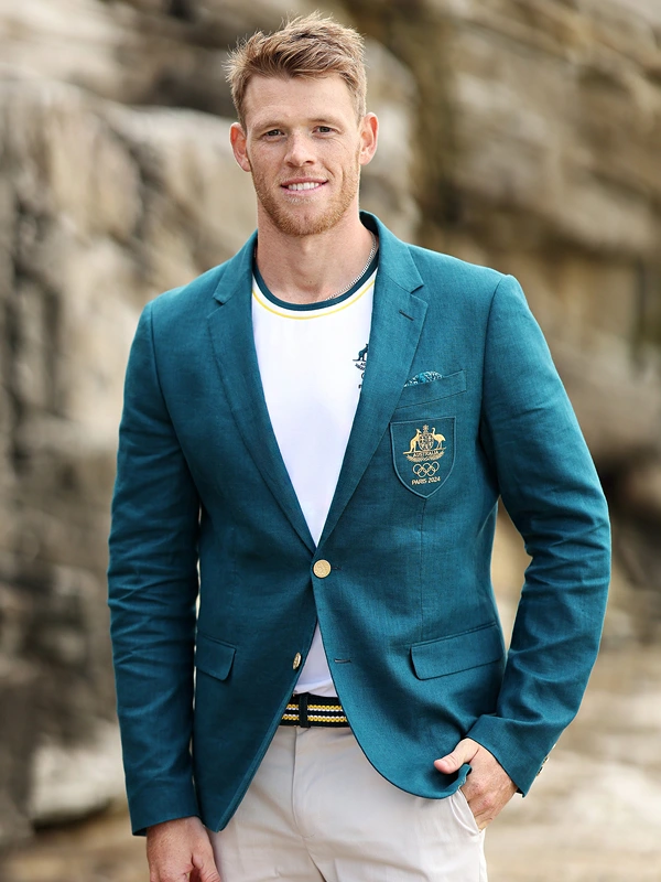 2024-australian-olympic-uniform-blazer 14 style Australian Olympic blazer 2024 green gold athlete uniform formal jacket