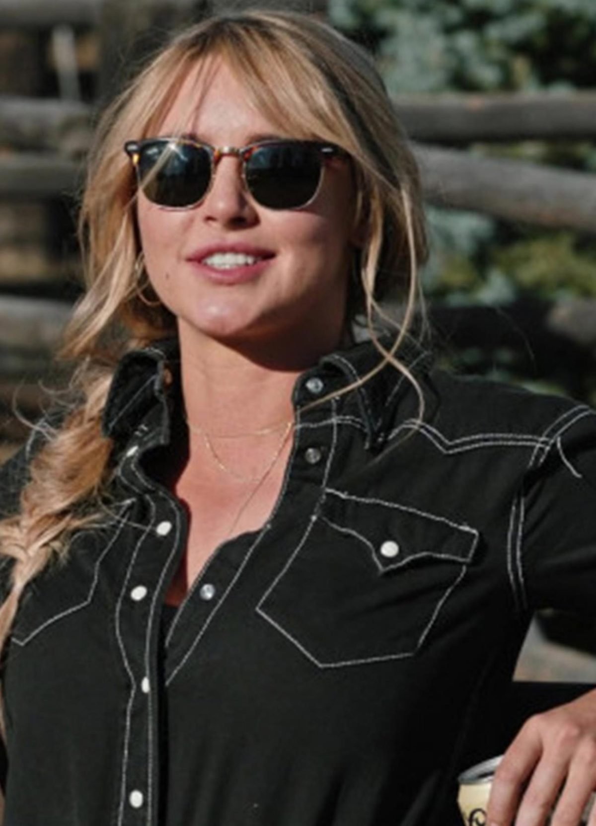 laramie-yellowstone-black-denim-shirt 20 Laramie Yellowstone black denim shirt western ranch style women button-up casual cowboy shirt