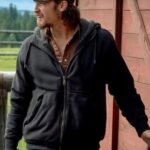 Luke Grimes Yellowstone black hoodie jacket Kayce Dutton western ranch style men’s hooded jacket