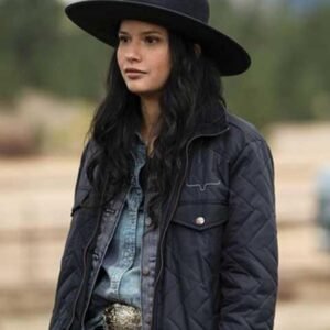 Monica Dutton Yellowstone Black Quilted Jacket inspired by Kelsey Asbille