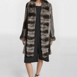 Elegant faux fur coat worn by Kristen Bell in Nobody Wants This TV show