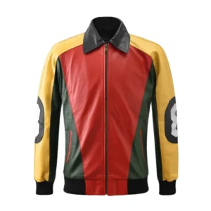Seinfeld David Puddy 8 ball bomber jacket black and white TV show inspired outfit