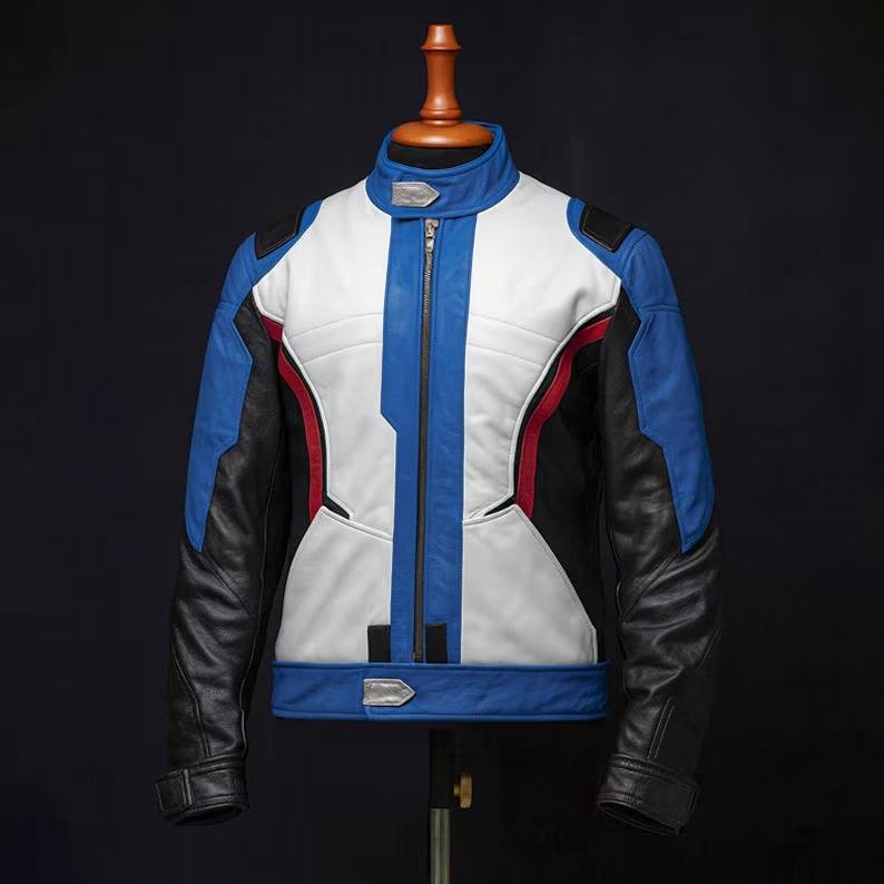 soldier-76-overwatch-leather-jacket 3-- Soldier 76 Overwatch leather jacket black and blue gaming cosplay outfit