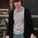 Tate Dutton Yellowstone black coat western ranch style boys long black jacket cotton winter coat