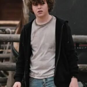 Tate Dutton Yellowstone black coat western ranch style boys long black jacket cotton winter coat