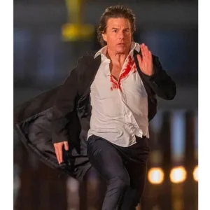 Tom Cruise Mission Impossible 8 black coat Ethan Hunt stylish movie inspired outfit