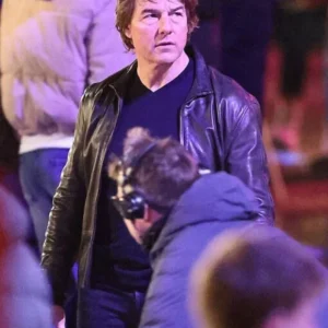 Black jacket inspired by Tom Cruise Mission Impossible 8 Ethan Hunt character look