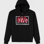 nWo WWE black hoodie with bold logo wrestling fan apparel design