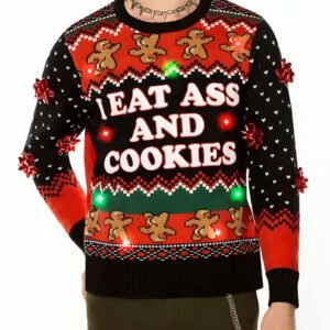 I Eat Ass And Cookies Sweater with bold graphic design