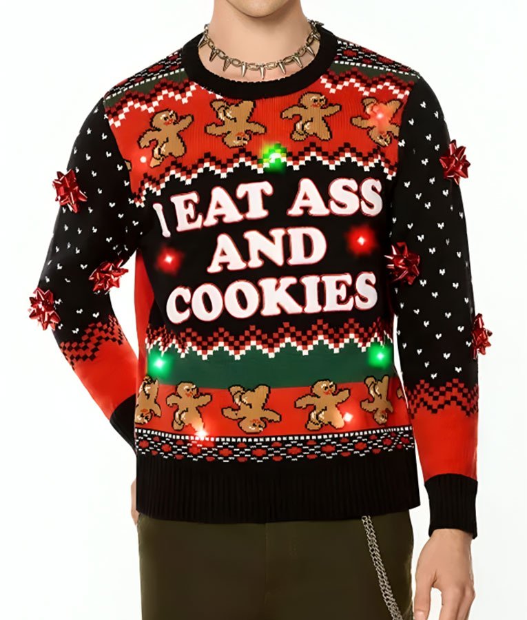 Get-I-Eat-Ass-And-Cookies-Sweater I Eat Ass And Cookies Sweater with bold graphic design