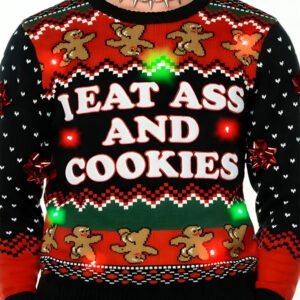 I Eat Ass And Cookies Graphic Sweater for casual wear