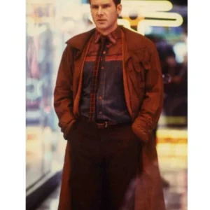 Rick Deckard Blade Runner 1982 Coat with classic movie-inspired styling